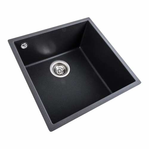 Гранитная мойка для кухни VALESO RUBA 4040 матовая Морион - Фото № 2