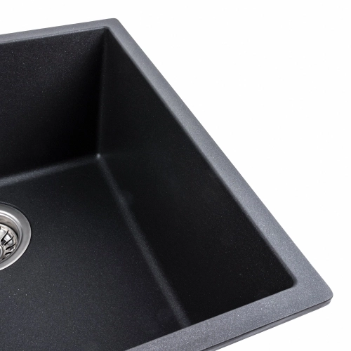 Гранитная мойка для кухни VALESO RUBA 4040 матовая Морион - Фото № 6
