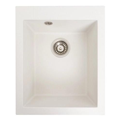 VALESO SOKIL 4150 Granite Kitchen Sink, Matte Snow White