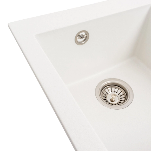 VALESO SOKIL 4150 Granite Kitchen Sink, Matte Snow White - Фото № 3
