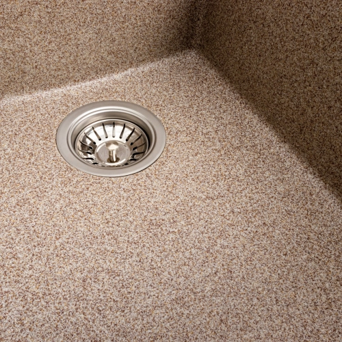 Гранитная мойка для кухни VALESO 4150 SOKIL матовая (карамель) - Фото № 15