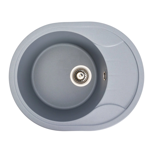 Гранитная мойка для кухни VALESO ONYX 5847 матовая Серый металлик - Фото № 1