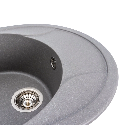 Гранитная мойка для кухни VALESO ONYX 5847 матовая Серый муссон - Фото № 4