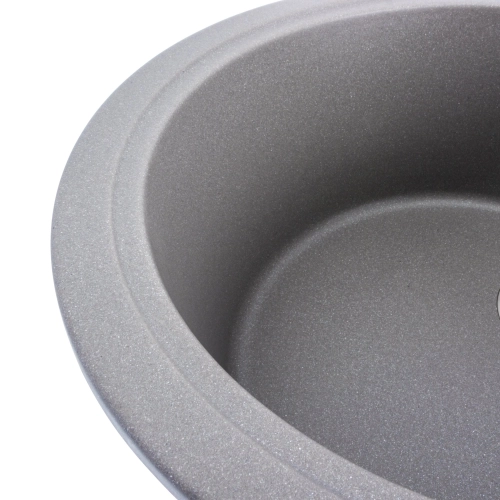 Гранитная мойка для кухни VALESO ONYX 5847 матовая Серый муссон - Фото № 6