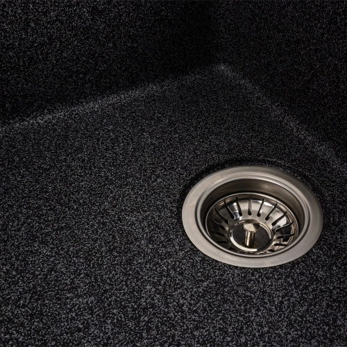 Гранитная мойка для кухни VALESO ZIRKONE 6250 матовая Графит - Фото № 2