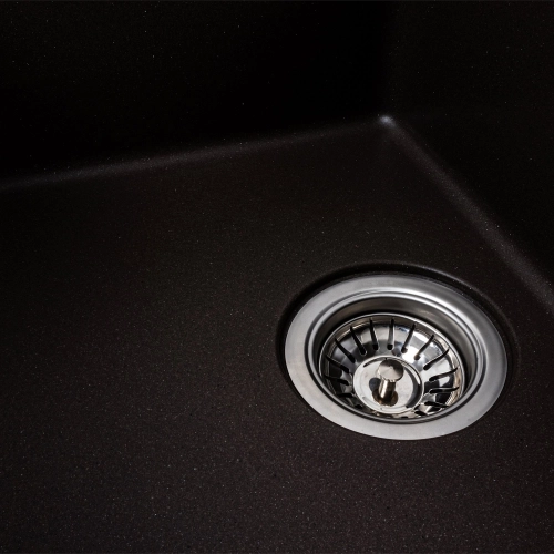 Гранитная мойка для кухни VALESO 6250 ZIRKONE матовая Темная скала - Фото № 2