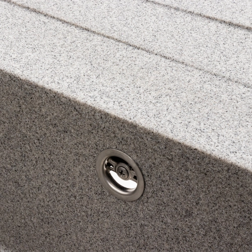 Кухонная мойка гранитная матовая 7050 CASCADA VALESO Серый - Фото № 3