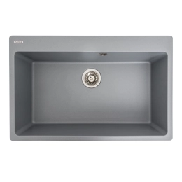 Гранитная мойка для кухни VALESO 7850 Bogema матовая (серый металлик)
