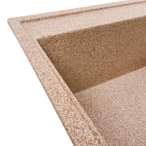 Гранитная мойка для кухни VALESO 7950 AZURIT матовая Карамель - Фото № 1