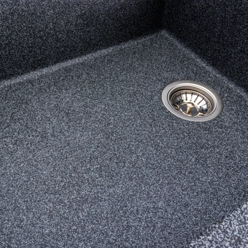 Гранитная мойка для кухни VALESO 8650 DIAMOND матовая (графит) - Фото № 2