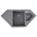 Гранитная мойка для кухни VALESO 9950 PANDORA матовая Серый муссон - Фото № 1