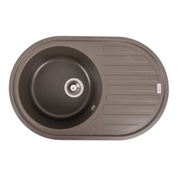 Гранитная мойка для кухни VALESO 7750 LIRA матовая Темная скала