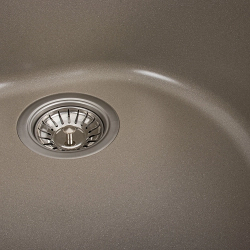 Гранитная мойка для кухни VALESO LUNA 510 матовая Титан - Фото № 14