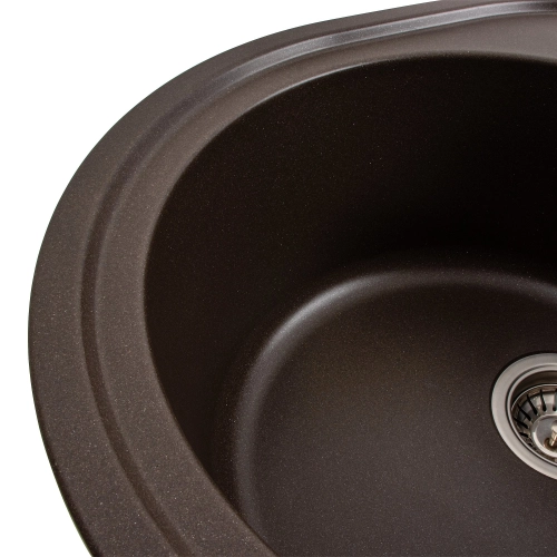 Гранитная мойка для кухни VALESO SOUL 6250 матовая Темная Скала - Фото № 1