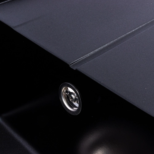 Гранитная мойка для кухни VALESO SOLID 7843 матовая Черная - Фото № 5