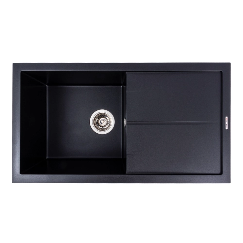 Гранитная мойка для кухни VALESO SOLID 7843 матовая Черная - Фото № 1