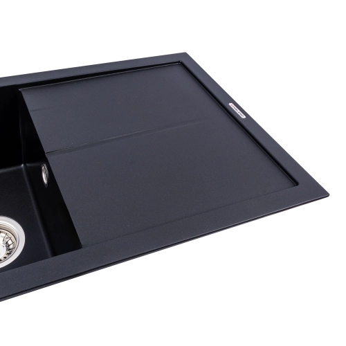 Гранитная мойка для кухни VALESO SOLID 7843 матовая Черная - Фото № 2