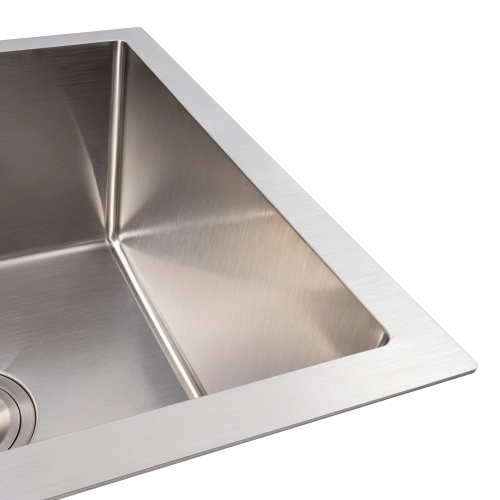 Кухонная мойка нержавейка СМ 44*44 VALESO Handmade (монтаж под столешницу) - Фото № 6