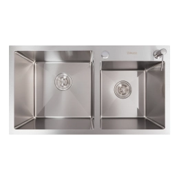 Кухонная мойка 78*43 нержавейка на две чаши VALESO Handmade (3.0/0.8)