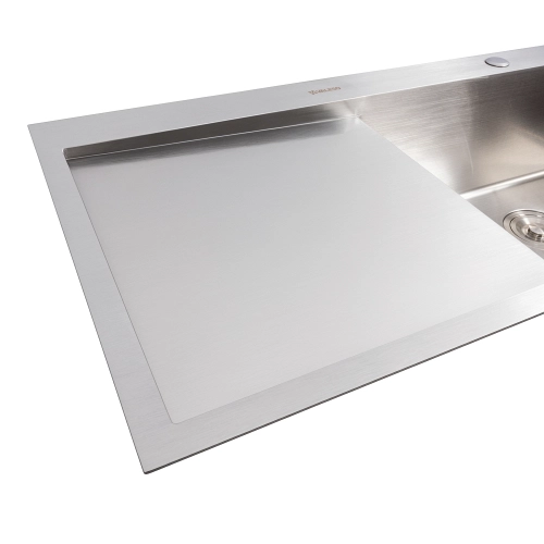 Кухонная мойка нержавейка CM 100*50 R VALESO Handmade (3.0/0.8) - Фото № 3