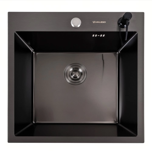 Kitchen sink 50*50 PVD black Valeso Handmade ECN (2.0/0.5)