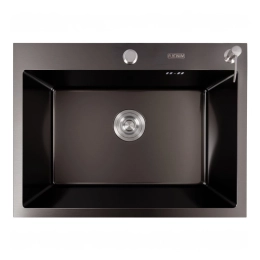 Кухонная мойка VALESO Handmade PVD 600х450х220 черная (толщина 3,0/1,5 мм + дозатор в комплекте)