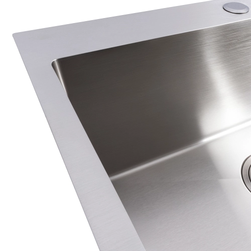 Кухонна мийка VALESO Handmade 600х450х220 (товщина 3,0/1,5 мм +  дозатор в комплекті) - Фото № 3