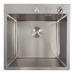 Кухонная мойка 50*50 нержавейка Valeso Handmade (сифон круглый, 3,0/0,8)
