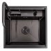 Kitchen sink CM 50*50 concealed PVD black VALESO Handmade (mixer tap included) - Фото №1