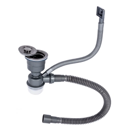 Сифон одинарный для моек Handmade VALESO (верхушка черная, арт. 903)