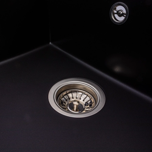 VALESO MAGNUM 7950 Granite Kitchen Sink, Matte Black - Фото № 4