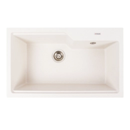 Гранитная мойка для кухни VALESO NIKA 7545 матовая Белая в точку