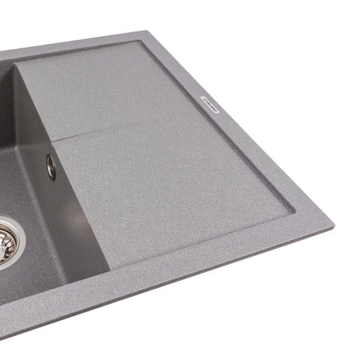 Гранитная мойка для кухни VALESO CALYPSO 7950 Серый Мусон - Фото № 2