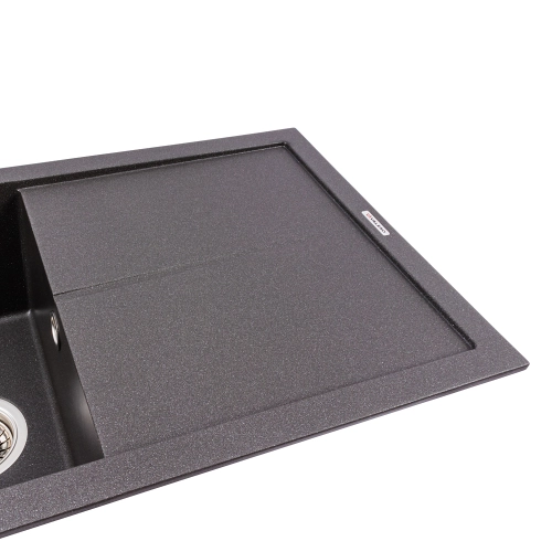 Гранитная мойка для кухни VALESO SOLID 7843 матовая Морион - Фото № 2