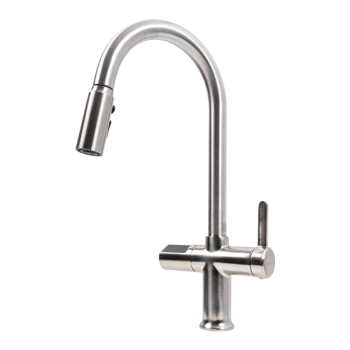 Смеситель кухонный с индикатором температуры VALESO SX231B выдвижной