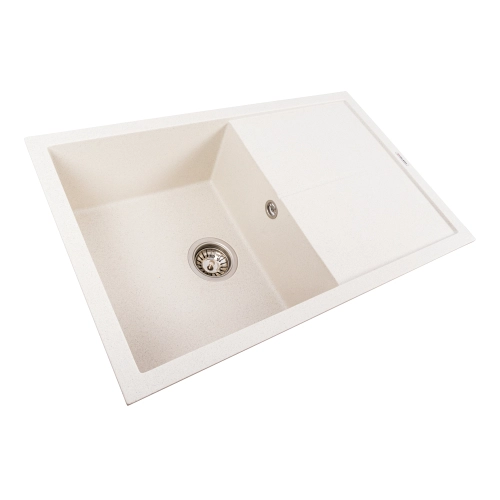 Гранитная мойка для кухни VALESO MAGNUM 7950 матовая Белая в точку - Фото № 1