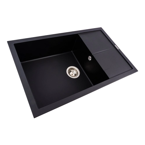 Гранитная мойка для кухни VALESO CALYPSO 7950 матовая Черная - Фото № 1