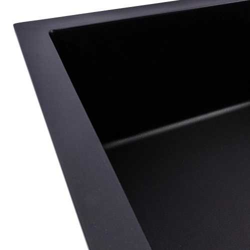 Гранитная мойка для кухни VALESO CALYPSO 7950 матовая Черная - Фото № 3