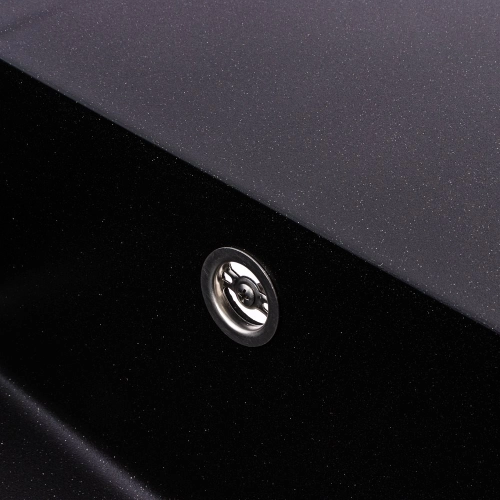 Гранитная мойка для кухни VALESO GALANS 7850 матовая Черный металлик - Фото № 5