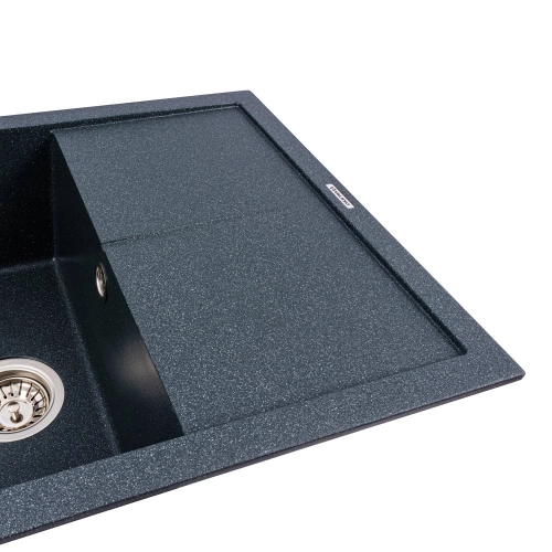 Гранитная мойка для кухни VALESO CALYPSO 7950 матовая Антрацит - Фото № 2