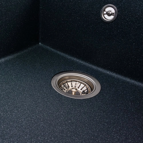 Гранитная мойка для кухни VALESO CALYPSO 7950 матовая Антрацит - Фото № 4