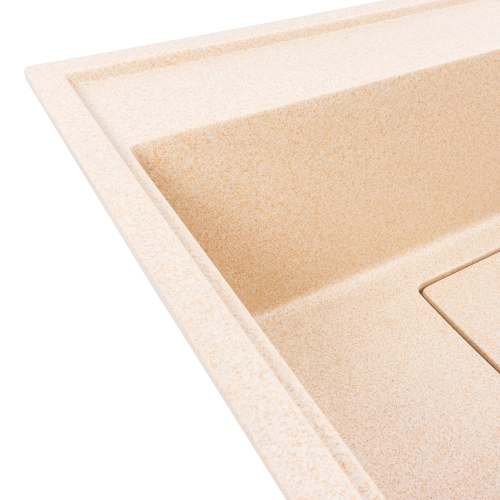 Гранитная мойка для кухни VALESO SHERLIT 6050 матовая Сафари - Фото № 3