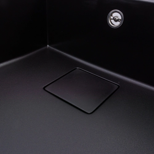 Гранитная мойка для кухни VALESO GALANS 7850 матовая Черная - Фото № 4