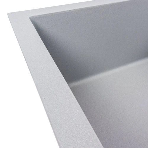 Гранитная мойка для кухни VALESO CALYPSO 7950 матовая Серый металлик - Фото № 3