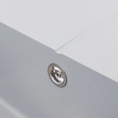 Гранитная мойка для кухни VALESO CALYPSO 7950 матовая Серый металлик - Фото № 5