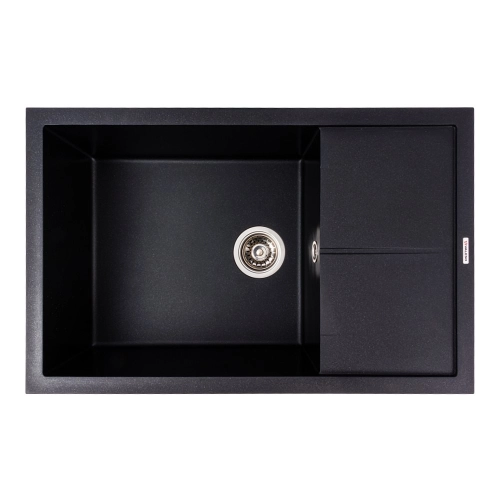 Гранитная мойка для кухни VALESO CALYPSO 7950 матовая Черный металлик