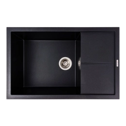 Гранитная мойка для кухни VALESO CALYPSO 7950 матовая Черный металлик