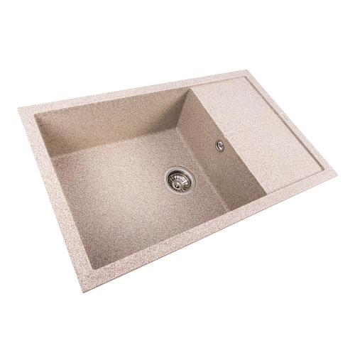 Гранитная мойка для кухни VALESO CALYPSO 7950 матовая Карамель - Фото № 1