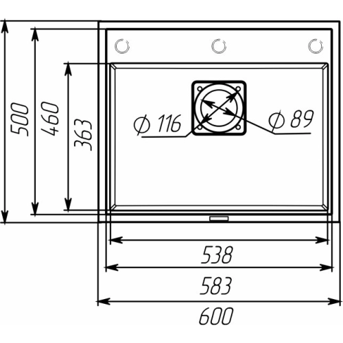 Гранитная мойка для кухни VALESO SHERLIT 6050 матовая Черная - Фото № 6