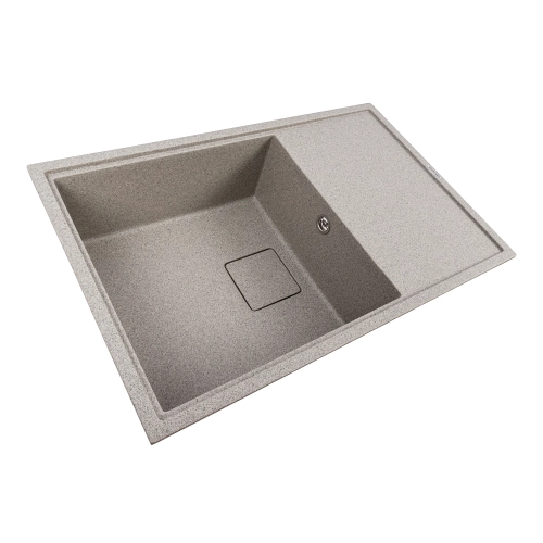 Гранитная мойка для кухни VALESO GALANS 7850 матовая Серая - Фото № 1